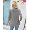 image:imageZeagoo Womens 2026 Summer 34 Sleeve Lightweight Cardigans Open Front Draped Ruffles Kimono CoverupsGrey