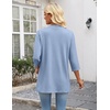 image:imageZeagoo Womens Casual Lightweight Cardigan 34 Sleeve Open Front Loose Thin Cardigans with PocketsBlue
