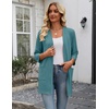 image:imageZeagoo Womens Casual Lightweight Cardigan 34 Sleeve Open Front Loose Thin Cardigans with PocketsTurquoise