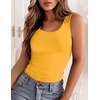 image:imageZeagoo Womens Double Lined Square Neck Tank Top Sleeveless Basic Crop Tops Trendy Going Out TopsYellow