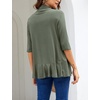 image:imageZeagoo Womens Open Front Cardigan 2026 Spring Summer Lightweight 34 Sleeve Draped Ruffles Cardigans S3XLArmy Green