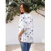 image:imageZeagoo Womens Open Front Cardigan 2026 Spring Summer Lightweight 34 Sleeve Draped Ruffles Cardigans S3XLFloral Blue