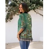 image:imageZeagoo Womens Open Front Cardigan 2026 Spring Summer Lightweight 34 Sleeve Draped Ruffles Cardigans S3XLFloral Green