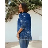image:imageZeagoo Womens Open Front Cardigan 2026 Spring Summer Lightweight 34 Sleeve Draped Ruffles Cardigans S3XLFloral Navy