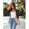 image:imageZeagoo Womens Open Front Cardigan 2026 Spring Summer Lightweight 34 Sleeve Draped Ruffles Cardigans S3XLFloral Pink