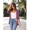 image:imageZeagoo Womens Open Front Cardigan 2026 Spring Summer Lightweight 34 Sleeve Draped Ruffles Cardigans S3XLFloral Purple