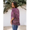 image:imageZeagoo Womens Open Front Cardigan 2026 Spring Summer Lightweight 34 Sleeve Draped Ruffles Cardigans S3XLFloral Purple