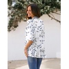 image:imageZeagoo Womens Open Front Cardigan 2026 Spring Summer Lightweight 34 Sleeve Draped Ruffles Cardigans S3XLFloral White