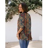 image:imageZeagoo Womens Open Front Cardigan 2026 Spring Summer Lightweight 34 Sleeve Draped Ruffles Cardigans S3XLMulticolor 721