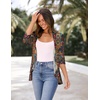 image:imageZeagoo Womens Open Front Cardigan 2026 Spring Summer Lightweight 34 Sleeve Draped Ruffles Cardigans S3XLMulticolor 721