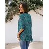 image:imageZeagoo Womens Open Front Cardigan 2026 Spring Summer Lightweight 34 Sleeve Draped Ruffles Cardigans S3XLMulticolor 858
