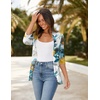 image:imageZeagoo Womens Open Front Cardigan 2026 Spring Summer Lightweight 34 Sleeve Draped Ruffles Cardigans S3XLTye Dye Flower