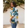 image:imageZeagoo Womens Open Front Cardigan 2026 Spring Summer Lightweight 34 Sleeve Draped Ruffles Cardigans S3XLTye Dye Flower