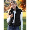 image:imageZeagoo Womens Puffer Vest Ladies Sleeveless Zip Up Outerwear Warm Puffer Lightweight Down all Winter Jackets Coats 2025Black