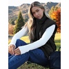 image:imageZeagoo Womens Puffer Vest Ladies Sleeveless Zip Up Outerwear Warm Puffer Lightweight Down all Winter Jackets Coats 2025Black