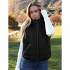 image:imageZeagoo Womens Puffer Vest Ladies Sleeveless Zip Up Outerwear Warm Puffer Lightweight Down all Winter Jackets Coats 2025Black