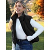 image:imageZeagoo Womens Puffer Vest Ladies Sleeveless Zip Up Outerwear Warm Puffer Lightweight Down all Winter Jackets Coats 2025Black
