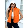 image:imageZeagoo Womens Puffer Vest Ladies Sleeveless Zip Up Outerwear Warm Puffer Lightweight Down all Winter Jackets Coats 2025Burnt Orange