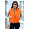 image:imageZeagoo Womens Puffer Vest Ladies Sleeveless Zip Up Outerwear Warm Puffer Lightweight Down all Winter Jackets Coats 2025Burnt Orange