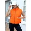 image:imageZeagoo Womens Puffer Vest Ladies Sleeveless Zip Up Outerwear Warm Puffer Lightweight Down all Winter Jackets Coats 2025Burnt Orange