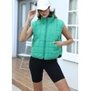 image:imageZeagoo Womens Puffer Vest Ladies Sleeveless Zip Up Outerwear Warm Puffer Lightweight Down all Winter Jackets Coats 2025Green