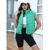 image:imageZeagoo Womens Puffer Vest Ladies Sleeveless Zip Up Outerwear Warm Puffer Lightweight Down all Winter Jackets Coats 2025Green