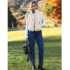 image:imageZeagoo Womens Puffer Vest Ladies Sleeveless Zip Up Outerwear Warm Puffer Lightweight Down all Winter Jackets Coats 2025Light Khaki
