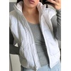 image:imageZeagoo Womens Puffer Vest Ladies Sleeveless Zip Up Outerwear Warm Puffer Lightweight Down all Winter Jackets Coats 2025White