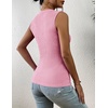 image:imageZeagoo Womens Ribbed Tank Top Sleeveless Basic Camisole Tops High Neck Trendy Tank TopsLight PinkSXXL