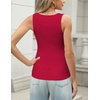 image:imageZeagoo Womens Ribbed Tank Tops 2026 V Neck Slim Fit Knit Sleeveless Shirts Casual Basic TeeDark Red