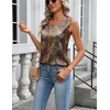 image:imageZeagoo Womens Satin Tank Top Pleated Sleeveless Blouse Dressy Casual Tops Crewneck Silk Shirts Business Summer ClothesAmz721 Multicolor
