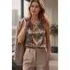 image:imageZeagoo Womens Satin Tank Top Pleated Sleeveless Blouse Dressy Casual Tops Crewneck Silk Shirts Business Summer ClothesAmz721 Multicolor