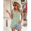 image:imageZeagoo Womens Summer Tank Tops 2026 Pleated Square Neck Loose Fit Casual Flowy Tunic Sleeveless ShirtsXh534