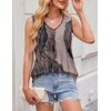 image:imageZeagoo Womens Tank Tops 2026 Sleeveless Pleated V Neck Loose Fit Summer Clothes Flowy Boho ShirtsBoho Cx278