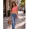 image:imageZeagoo Womens Tank Tops 2026 Sleeveless Pleated V Neck Loose Fit Summer Clothes Flowy Boho ShirtsOmbre Jb218