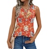 image:imageZeagoo Womens Tank Tops Summer Sleeveless Tops Loose Button Henley Shirts Crew Neck Dress Casual 2026 ClothesA Mz916