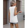 image:imageZeagoo Womens Tank Tops Summer Sleeveless Tops Loose Button Henley Shirts Crew Neck Dress Casual 2026 ClothesA White