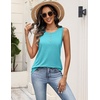 image:imageZeagoo Womens Tank Tops Summer Sleeveless Tops Loose Button Henley Shirts Crew Neck Dress Casual 2026 ClothesGreen