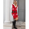 image:imageZeagoo Womens V Neck Sweater Vest Dress Oversized Sleeveless Casual Pullover Sweater Fall Winter Knit Slit Short DressChristmas