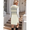 image:imageZeagoo Womens V Neck Sweater Vest Dress Oversized Sleeveless Casual Pullover Sweater Fall Winter Knit Slit Short DressFair Isle
