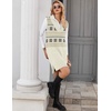 image:imageZeagoo Womens V Neck Sweater Vest Dress Oversized Sleeveless Casual Pullover Sweater Fall Winter Knit Slit Short DressFair Isle