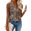 image:imageZeagoo Tank Top for Women Summer Loose Fit Casual Flowy Sleeveless Tops Trendy Scoop Neck Basic Shirts Tee 2026Amz721brown Bohemian