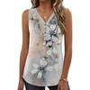 image:imageZeagoo Tank Tops for Women 2026 Summer Top Henley Shirts Dressy Casual Loose Fit VNeck Button Down Sleeveless Tshirt BlouseSf311