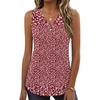 image:imageZeagoo Tank Tops for Women 2026 Summer Top Henley Shirts Dressy Casual Loose Fit VNeck Button Down Sleeveless Tshirt BlouseXh555