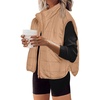 image:imageZeagoo Womens Puffer Vest Ladies Sleeveless Zip Up Outerwear Warm Puffer Lightweight Down all Winter Jackets Coats 2025Khaki