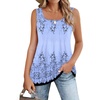 image:imageZeagoo Womens Summer Tank Tops 2026 Pleated Square Neck Loose Fit Casual Flowy Tunic Sleeveless ShirtsSf166