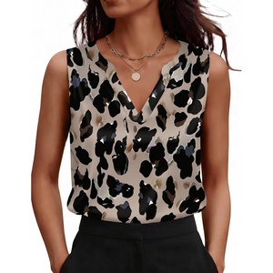 image:imageZeagoo Silk Satin Tank Tops for Women V Neck Business Work Blouses Summer Dressy Casual Sleeveless ShirtsZan256