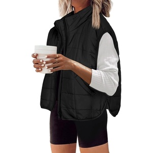 image:imageZeagoo Womens Puffer Vest Ladies Sleeveless Zip Up Outerwear Warm Puffer Lightweight Down all Winter Jackets Coats 2025Black