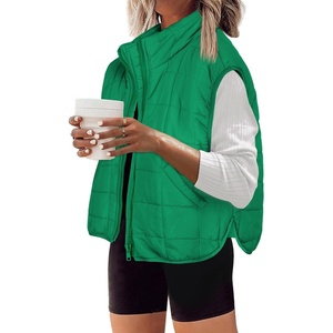 image:imageZeagoo Womens Puffer Vest Ladies Sleeveless Zip Up Outerwear Warm Puffer Lightweight Down all Winter Jackets Coats 2025Green
