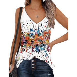 image:imageZeagoo Womens V Neck Camisole Tank Top Strap Sleeveless T Shirt Casual Loose Vest Blouse  SXXLCx286